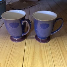 denby Storm Footed mugs x 2