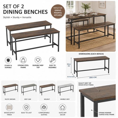 Set dining benches - set, 2