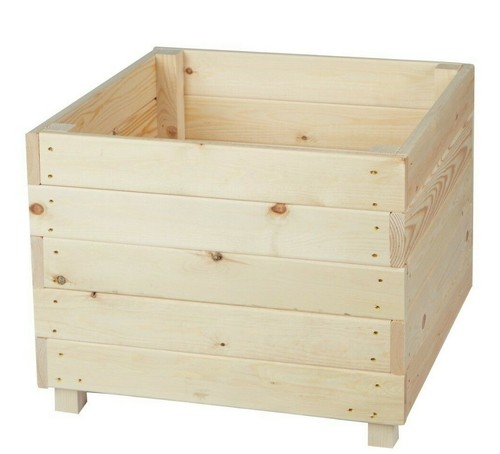 Large square wooden planter - square,