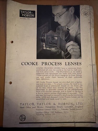 Taylor hobson cooke - cooke, process
