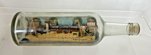 Vintage ship bottle - ship,
