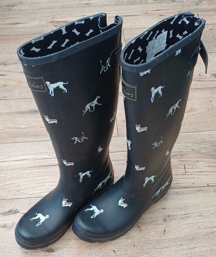 Joules tall wellies dog print - tall,
