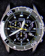 Citizen Eco-Drive Diver Men's Quartz E8 12M Vintage Watch -- Spares/Repairs