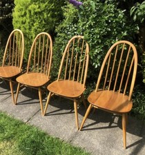 Four Blonde Vintage Ercol Blue