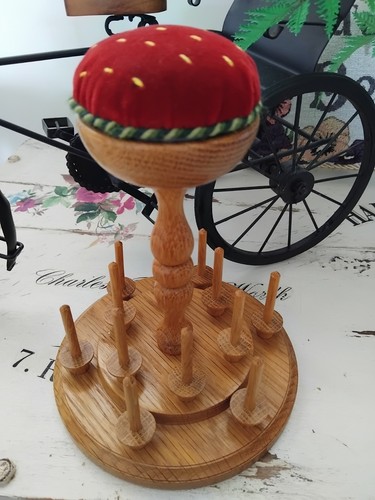 Vintage wooden bobbin - wooden,