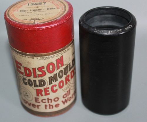 Edison gold moulded records - gold,