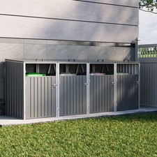 Four Wheelie Bin Storage Metal