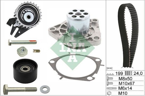 Water pump timing belt kit - water,