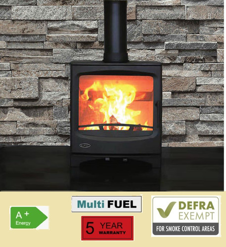 Multifuel wood burning stove - burning,