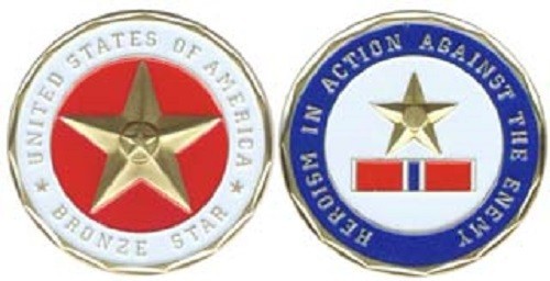 Bronze star military challenge - star,