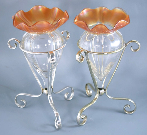 Antique silver plate glass - silver,