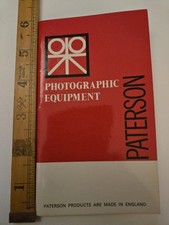 Vintage 1960s Paterson Photographic Equipment Book Darkroom Camera Accessories