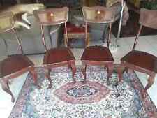NEWLY FRENCH POLISHED 4 Rosewood Brass Inlaid dining chairs-FREEdlvy