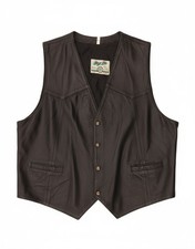 VINTAGE Mens Leather Waistcoat
