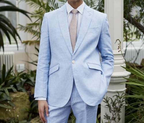 Favourbrook sky blue linen - blue,