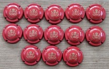 Destocking of 13 identical champagne capsules HEIDSIECK red 