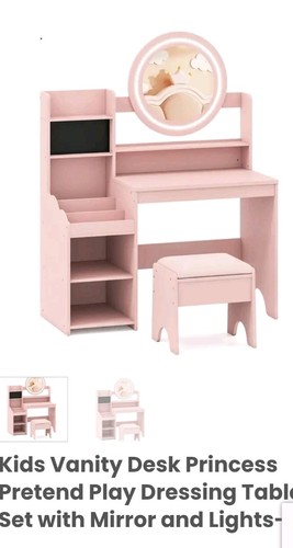 Kids vanity table chair - table, set