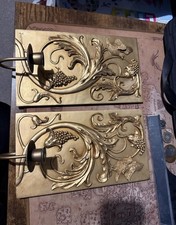 Pair Gold Wall Candle Sconces