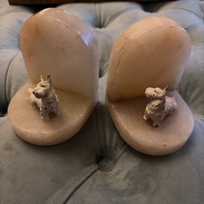 Pair of vintage Terrier bookends