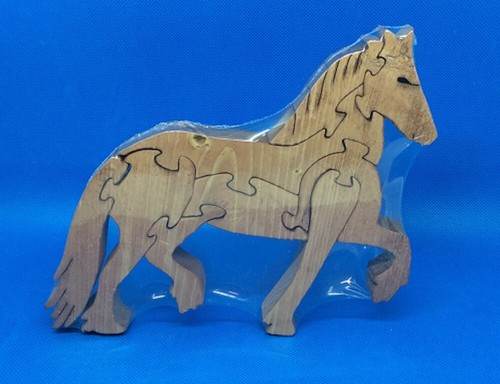 Wooden prancing horse scroll - wooden, "prancing