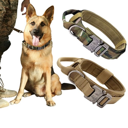 Dog collar military adjustable - military,