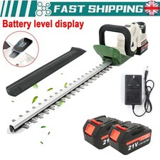 21V Brushless Cordless Hedge Trimmer Tree Branch Cutter Tool Battery Indicator 
