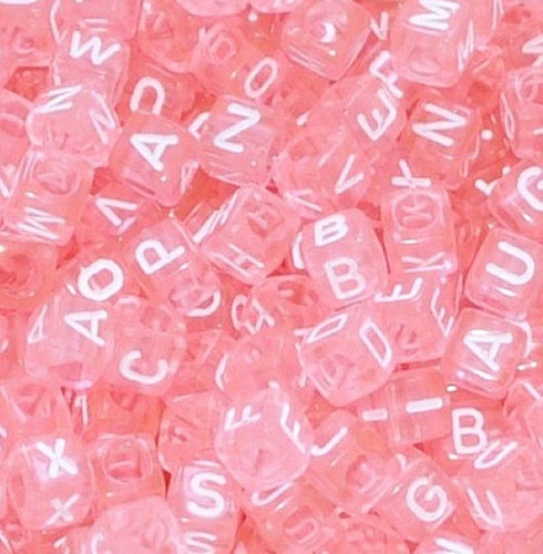 6mm cube pink - 6mm,