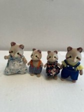 SYLVANIAN FAMILIES 'MULBERRY RACCOON FIGURES USED' FOUR FIGURES REDUCED