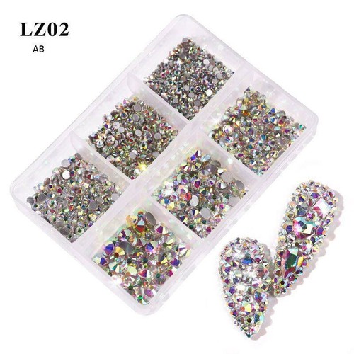 Shiny rhinestones flat - shiny, ab