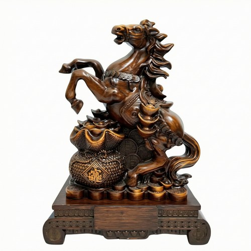 Rearing horse statue with - statue,