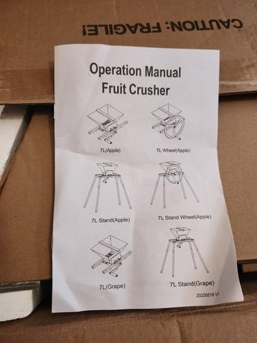 Portable fruit crusher - portable,