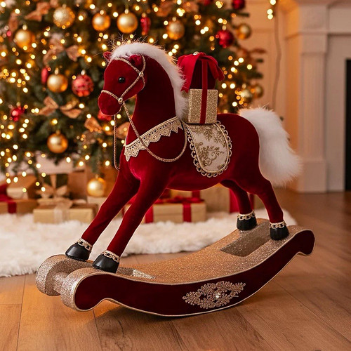 Large red velvet christmas - red,