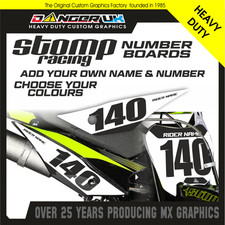 CUSTOM STOMP 140 160 Z3 MINI PIT BIKE NUMBER BOARDS BACKGROUNDS GRAPHICS DECALS