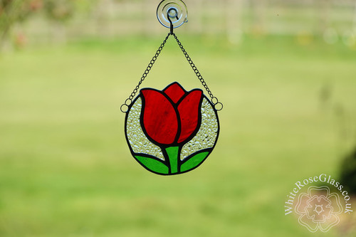 Stained glass tulip flower - stained,