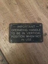 Vintage Enamel Plaque Sign