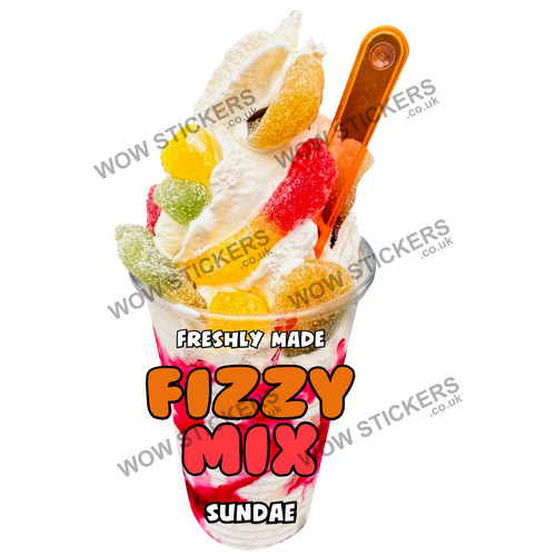 Ice cream van sticker fizzy - cream,