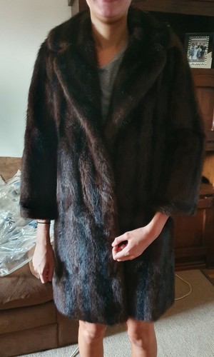 Musquash fur coat - , geniune