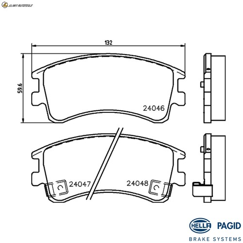 Brake pad set disc - brake,