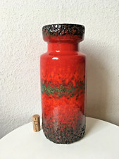 Scheurich Vase 70s 70s Fat Lava Mid Century 60s pop wgp Pottery es jopeko red