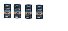 Pack of 4 Bostik Flexacryl Quick Drying Solvent Free Waterproofer Grey 5L