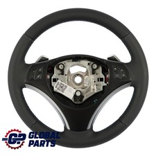 BMW E87 E90 E91 NEW Black Leather M-Sport Look Steering Wheel Paddle Shift