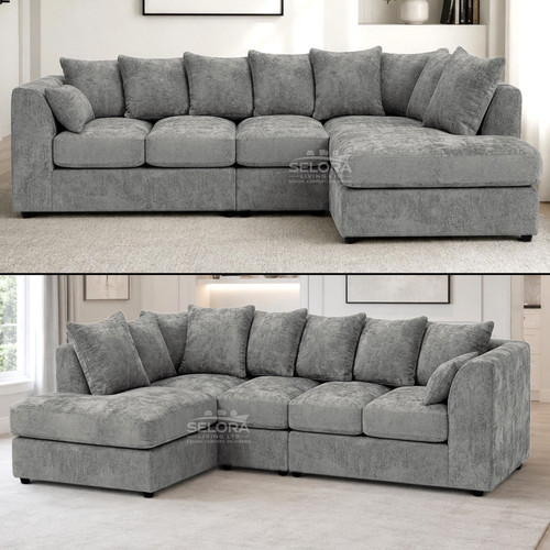 Grey seater corner sofa - xl, 5