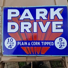 Vintage Enamel SIGN PARK DRIVE