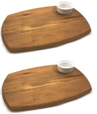 2 X WOODEN CHEESE BOARDS /