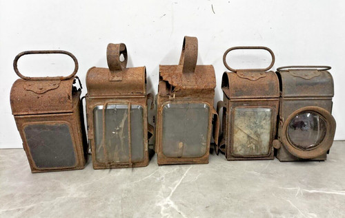 Vintage british railway lamps - railway,