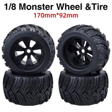 4PCS 1:8 Monster Wheel&Tire Set Huge Tire 170mmfor Traxxas HSP HPI RC Racing Car