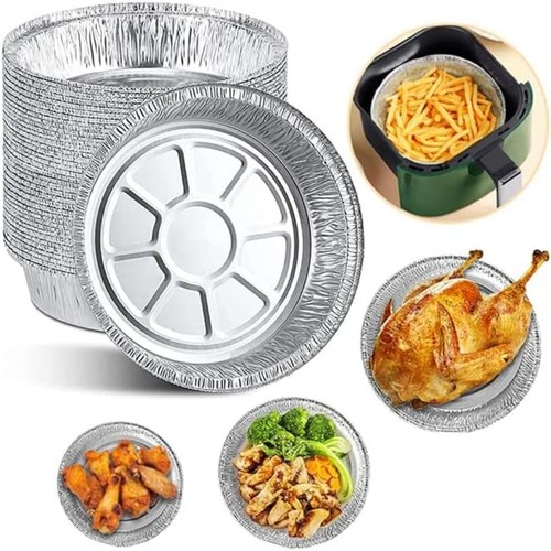 50pcs round foil flan dishes - round,