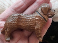 THREE CARVED WOOD  ST BERNARD