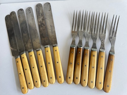 Antique bone handled flatware - antique,