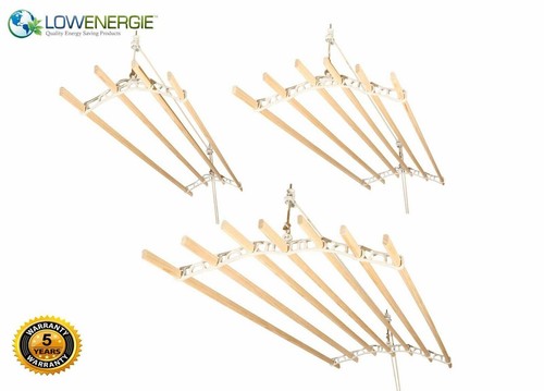 White ceiling clothes airer - clothes,